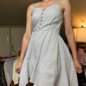 Black and white stripped dress